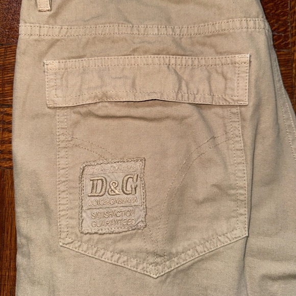 Dolce&Gabbana cargo pants in beige color y2k style size 32, fits M - Picture 3 of 7